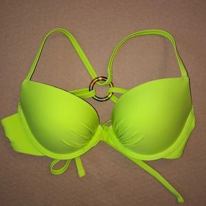 NEW Aerie Lime Green Perkier Push-up Bikini Top